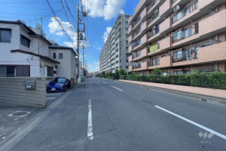 敷地南側の前面道路　