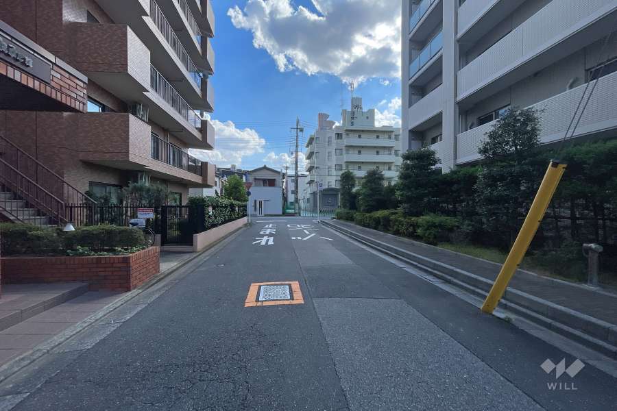 敷地西側の前面道路　