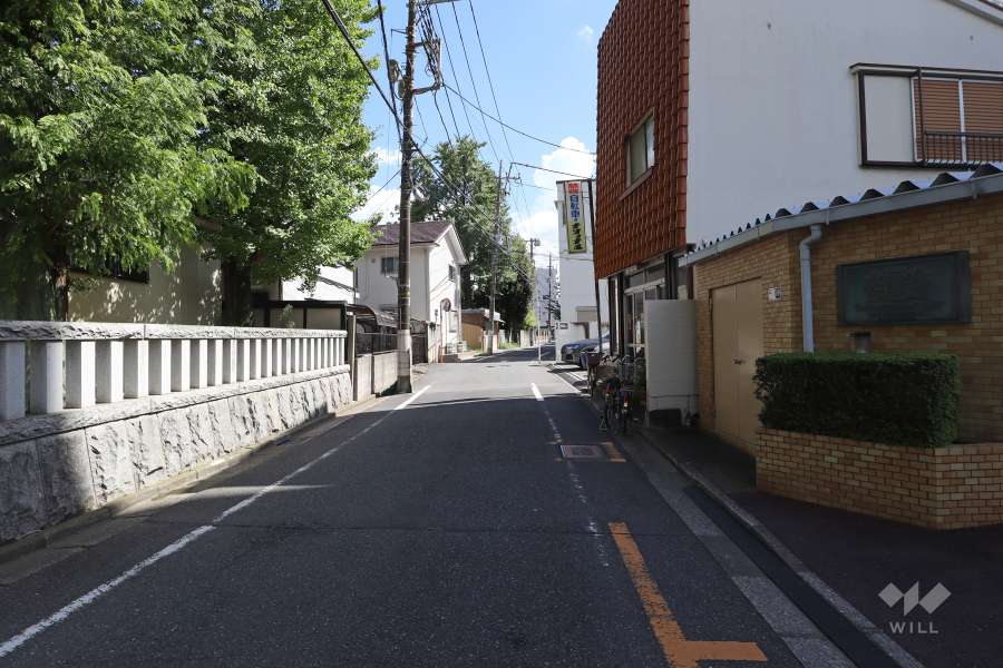 敷地東側の前面道路　　