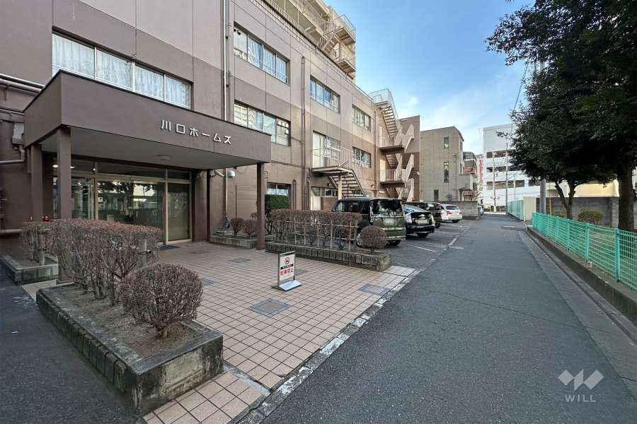 敷地の北側前面道路（東側から）