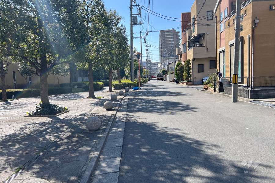 敷地北側の前面道路