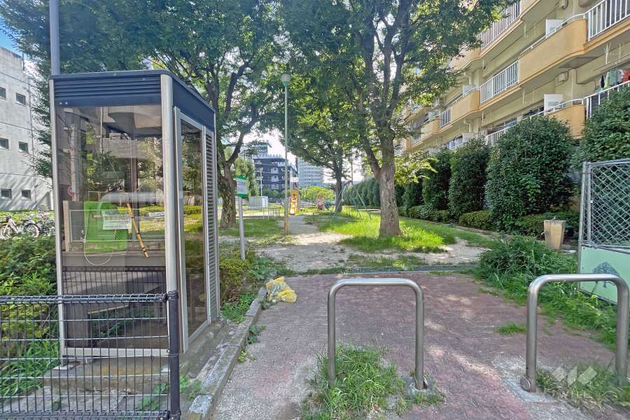 敷地に隣接した『並木町西公園』