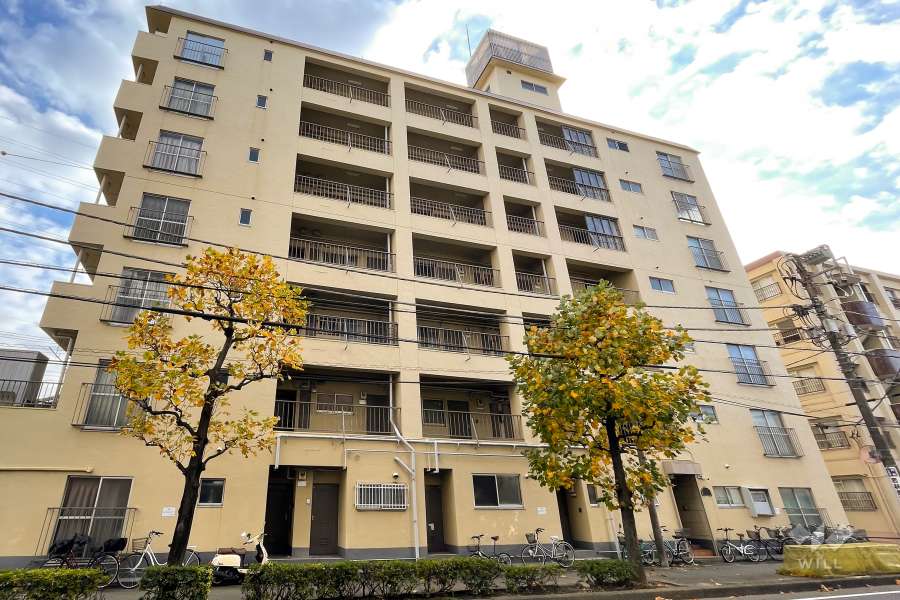 南浦和クイーンコーポA棟の外観（北東側から）