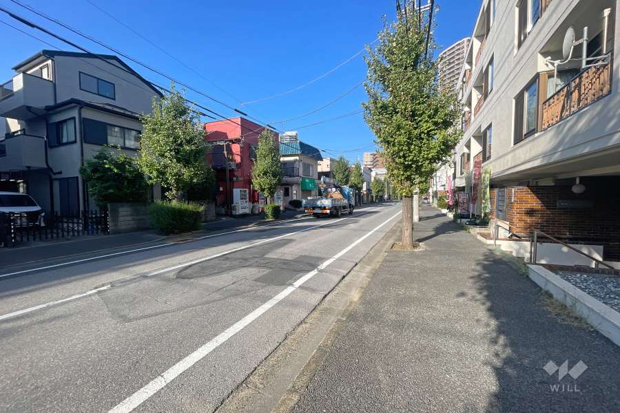 敷地南側の前面道路　