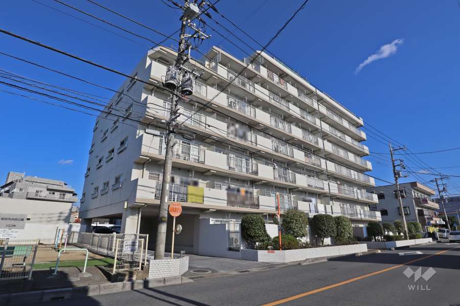 エンゼル川口グリーンハイツの外観（南西側から）