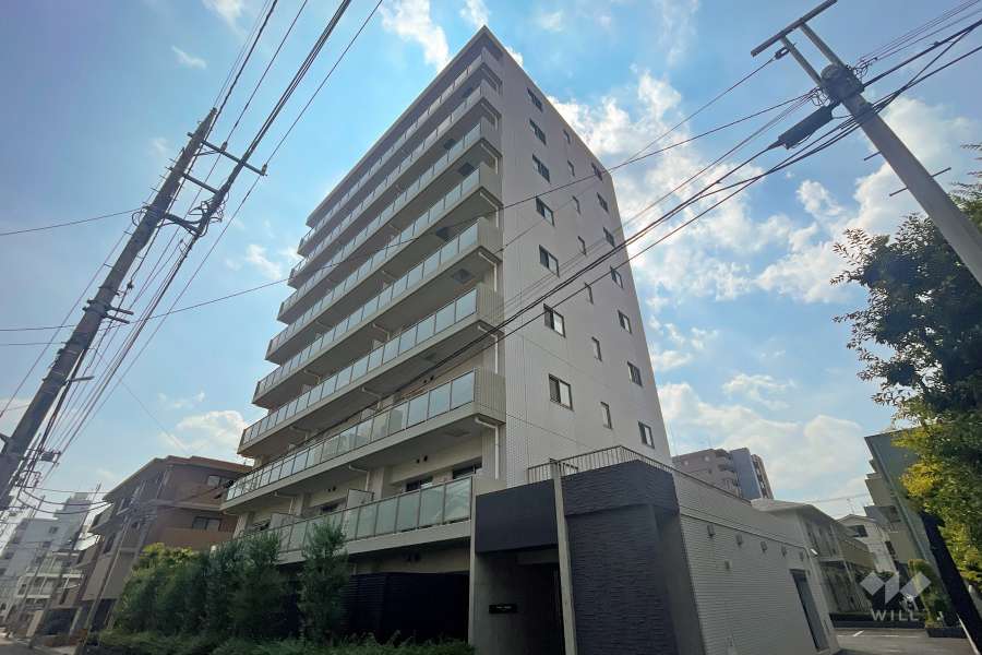 フォースター川口パークサイドの外観（北東側から）