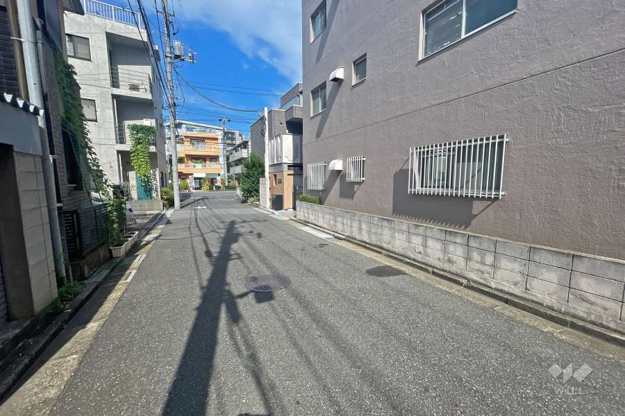 敷地南側の前面道路（東側から）