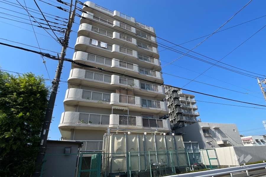 川口サンハイツの外観（南東側から）