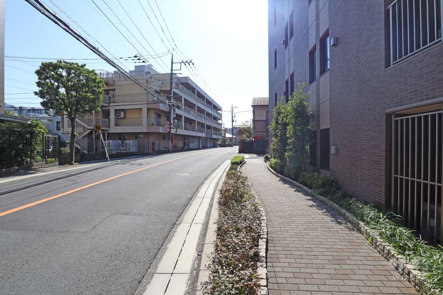 敷地東側の前面道路　