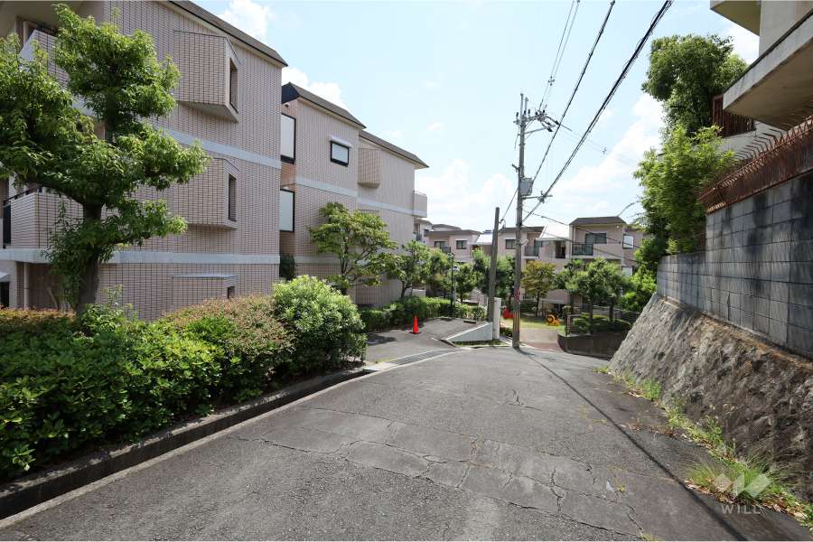 敷地北側の前面道路