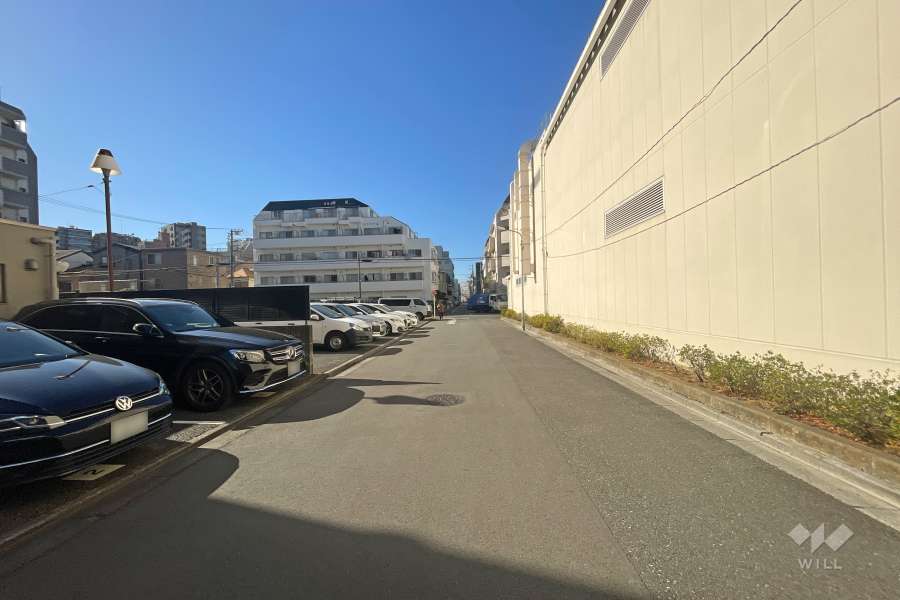 敷地北側の前面道路（東側から）