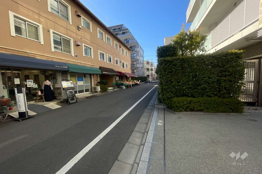 敷地北側の前面道路（東側から）