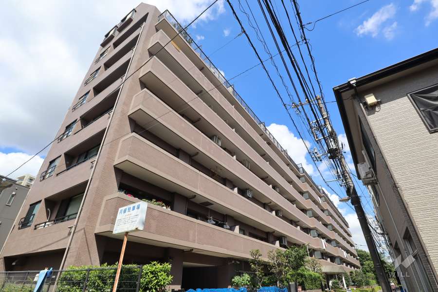 コスモ町屋リバーシティの外観(南東側から)