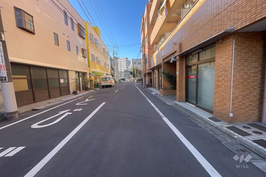 敷地南側の前面道路（東側から）