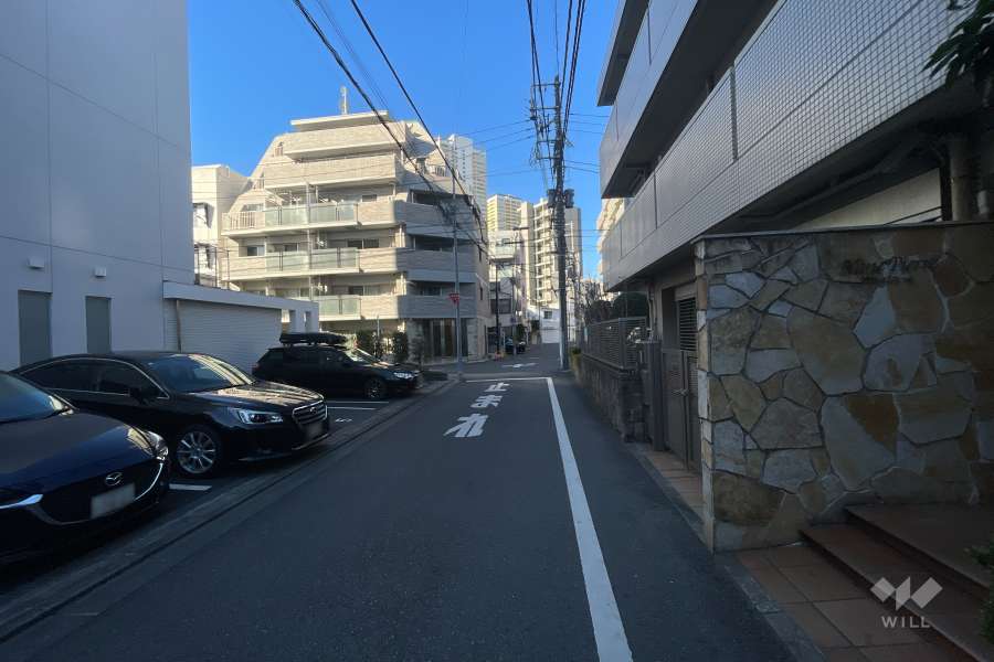 敷地北側の前面道路（東側から）