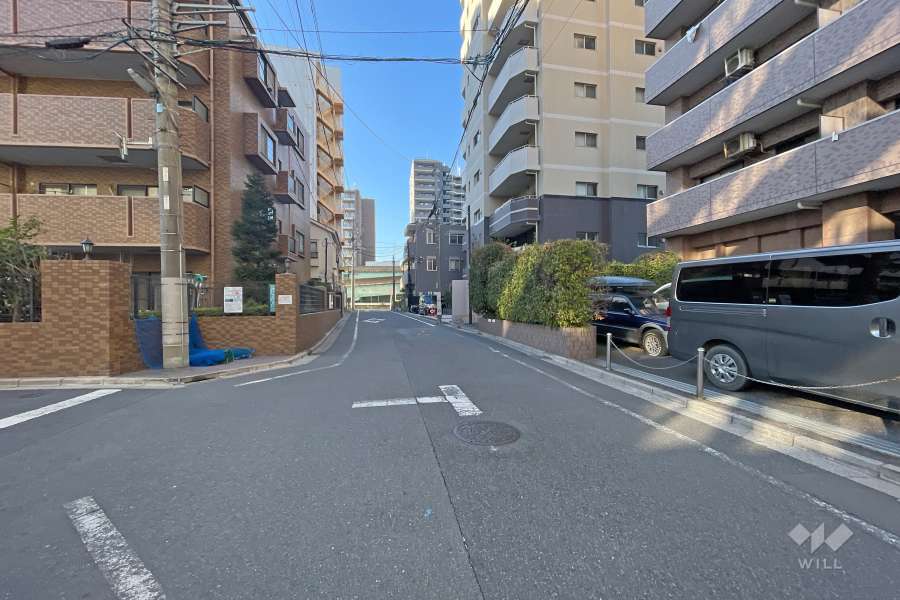 敷地南側の前面道路（東側から）