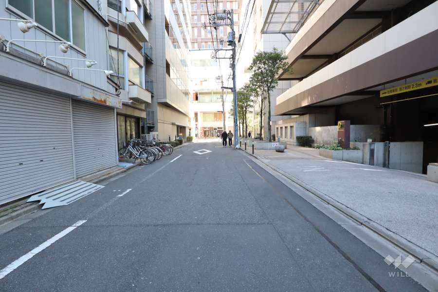 敷地北東側前面道路（北西側から）