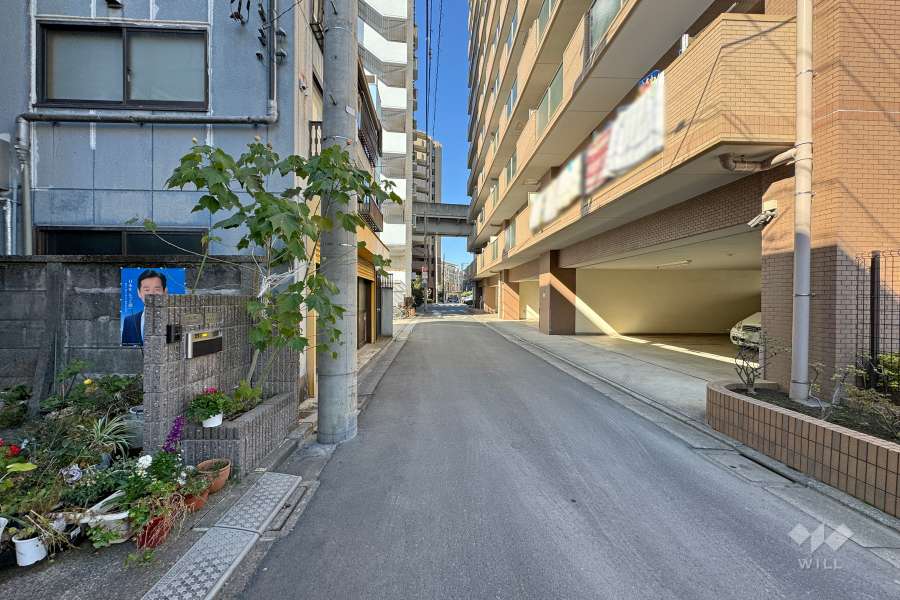 敷地南側の前面道路　