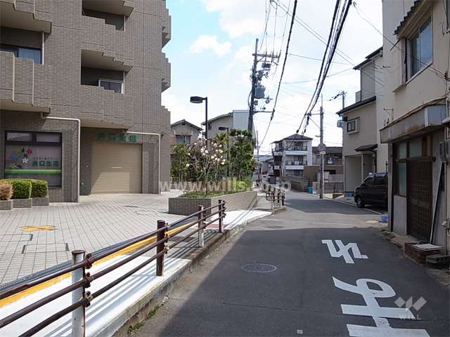 敷地南側の前面道路。
