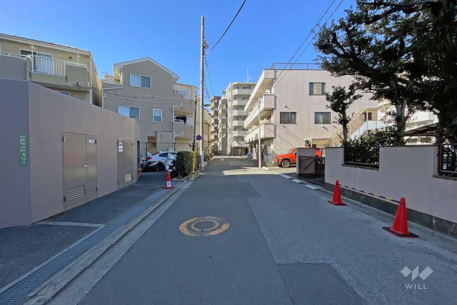 敷地の北側道路（東側から）