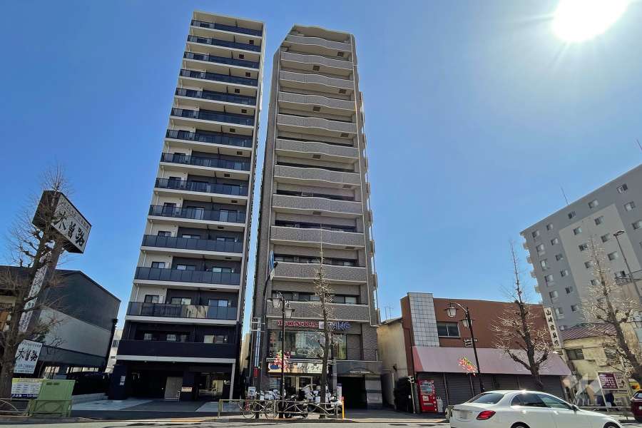 サンシティ三ノ輪の外観（北西側から）