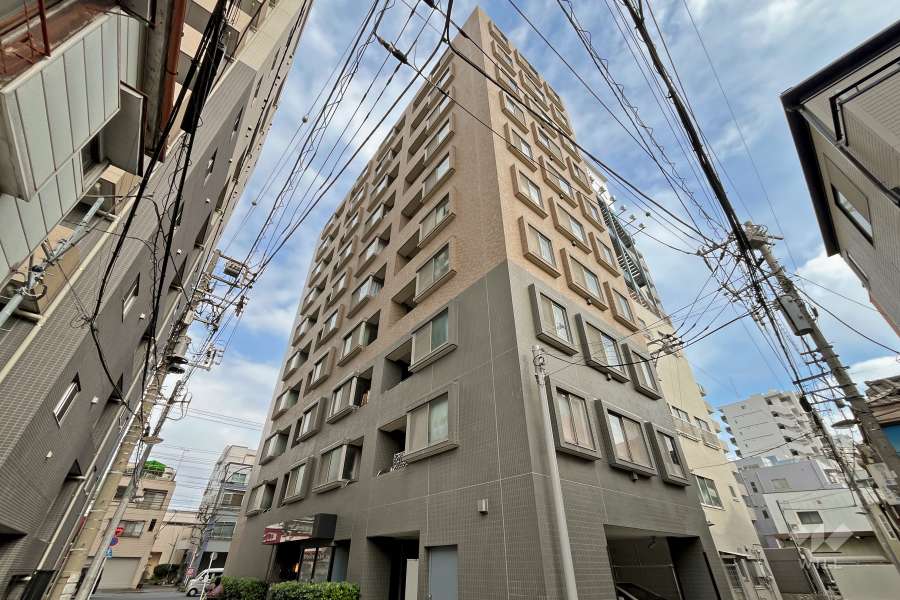 ベルジェ田端の外観（南西側から）