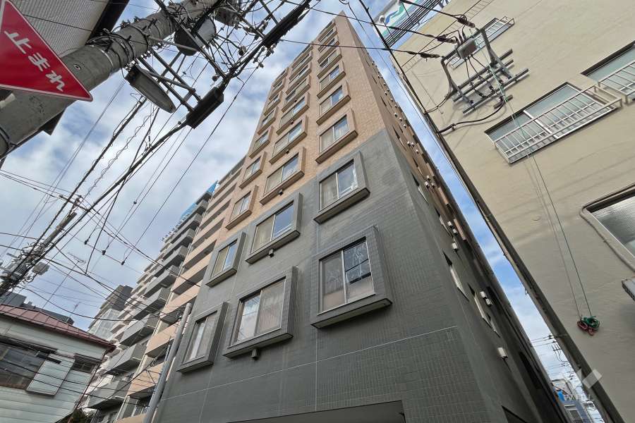 ベルジェ田端の外観（南東側から）