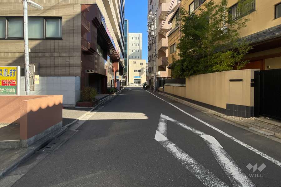 敷地南東側の前面道路