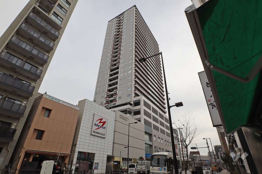 ブランズタワー南千住の外観(北西側)から