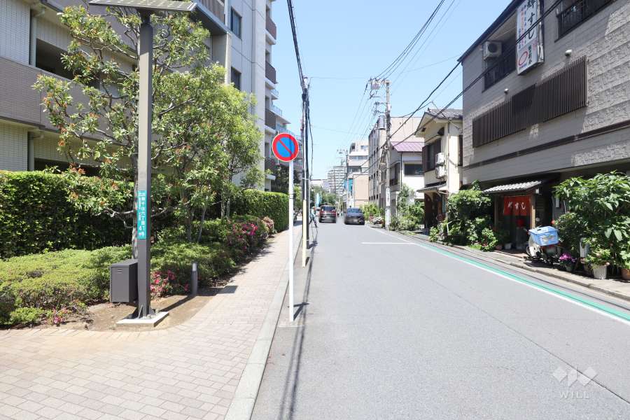 敷地東側の前面道路