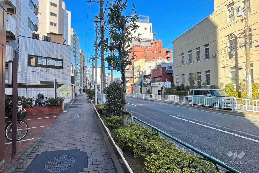 敷地北側の前面道路