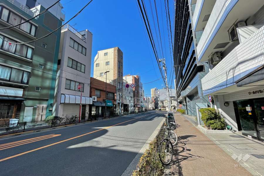 敷地南側の前面道路（東側から）