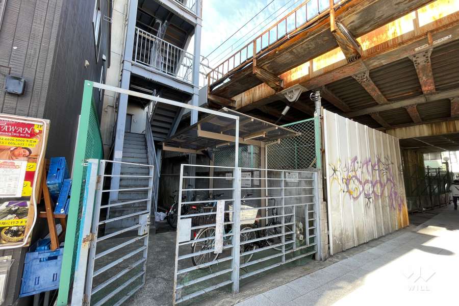 駐輪場の出入り口