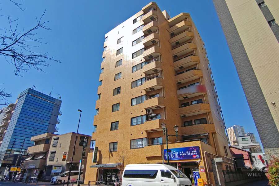 ライオンズマンション日暮里の外観（北東側から）