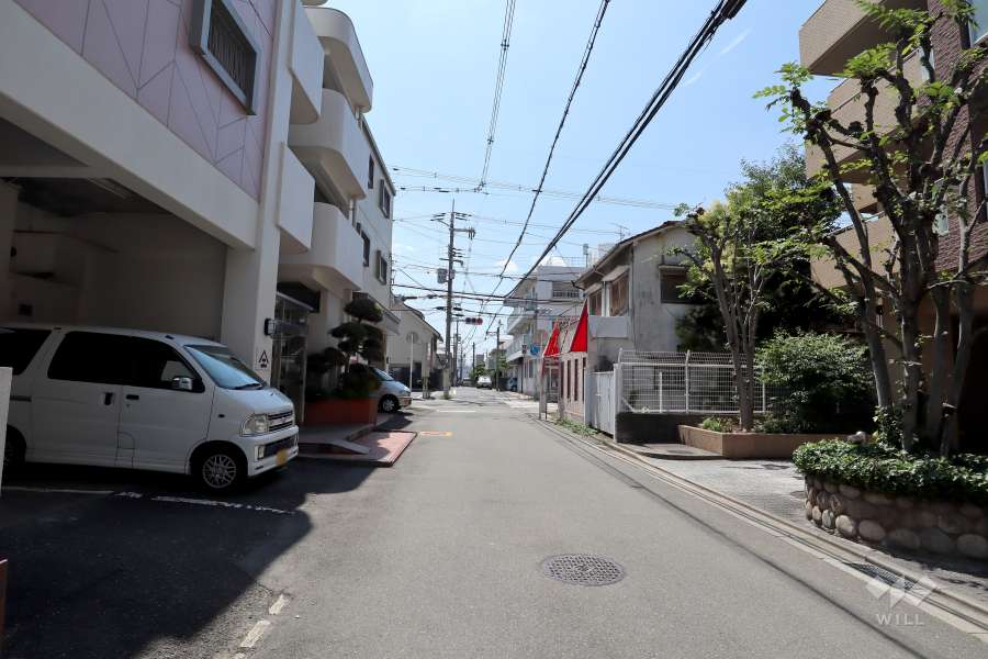 敷地南側の前面道路　