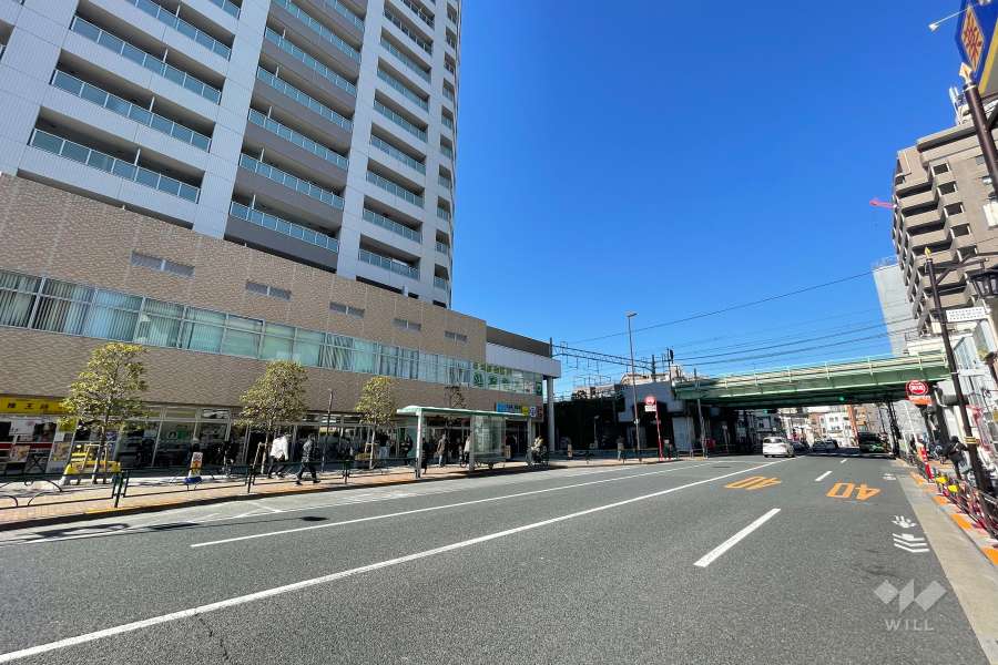 敷地の東側前面道路（南側から）