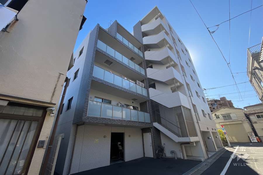 プレシス東日暮里リシェーナの外観（北西側から）