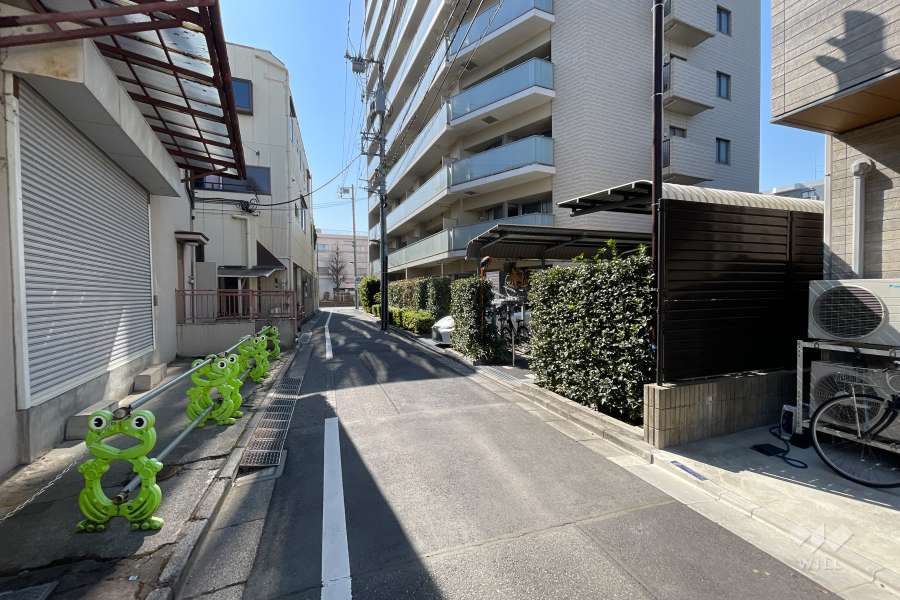 敷地東側の前面道路