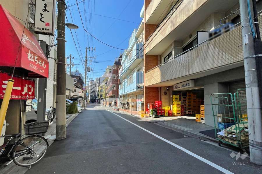敷地南東側の前面道路　