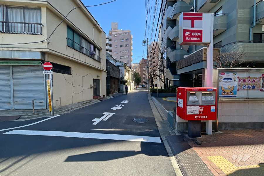 敷地北側の前面道路（西側から）