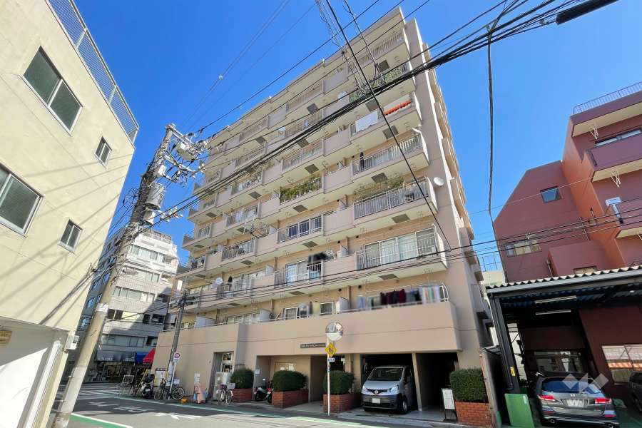 日暮里ダイヤモンドマンションの外観（南西側から）