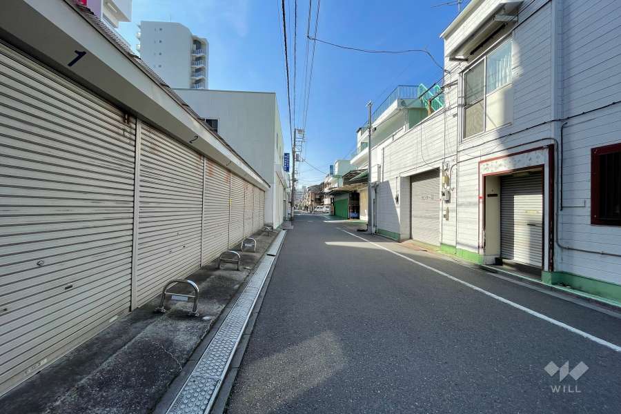 敷地北側の前面道路（東側から）