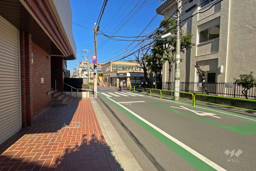 敷地東側の前面道路（南側から）