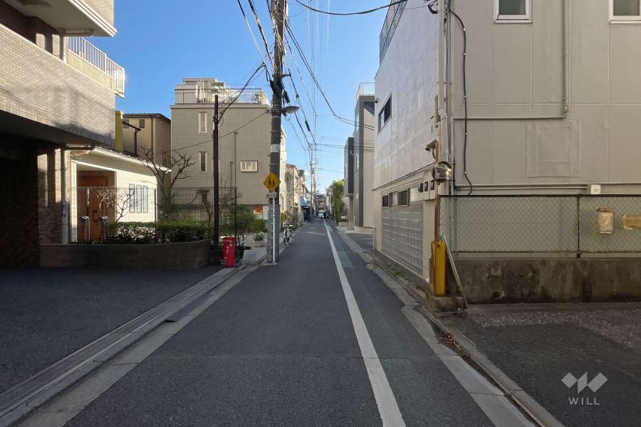 敷地東側の前面道路　　