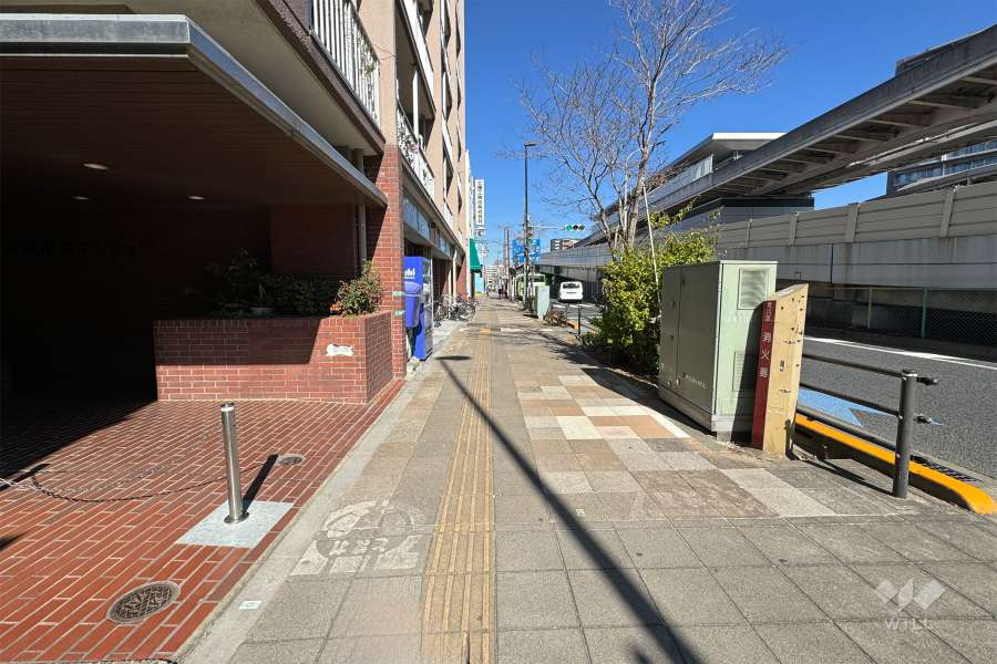 敷地東側の前面道路　