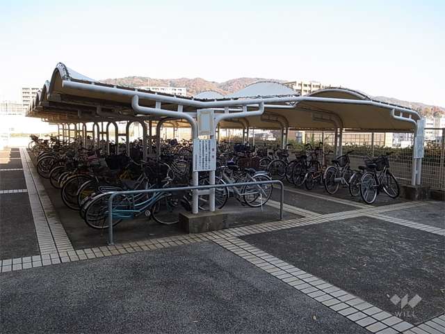 5階広場横にある駐輪場