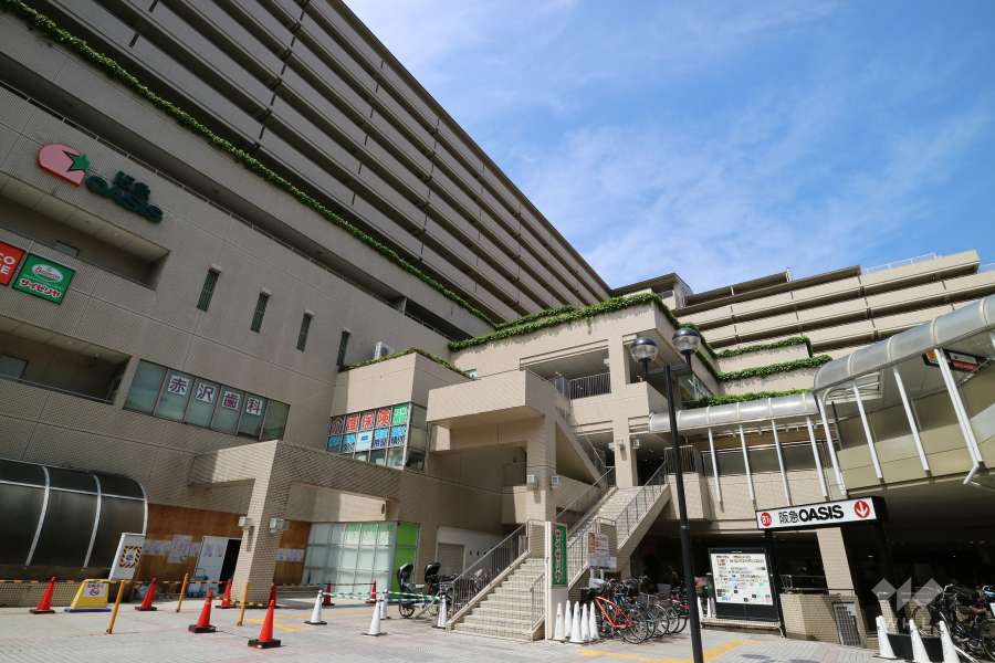 フロンテージ池田（サンシティ池田）の外観（北東側から）