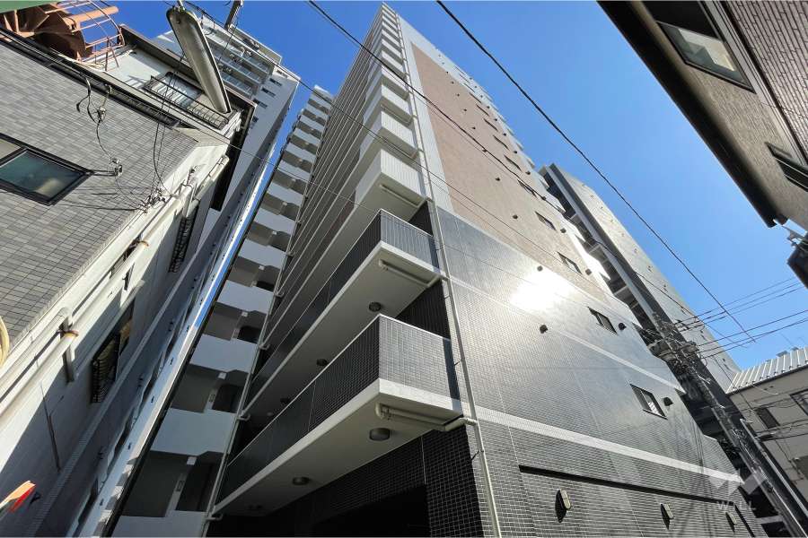 アリュージュ三ノ輪の外観（南西側から）