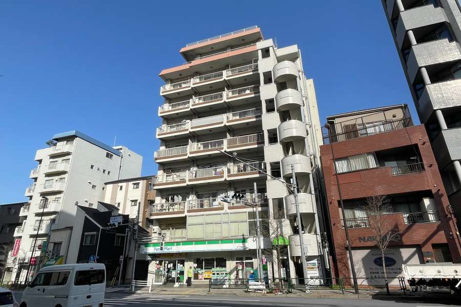 道灌山レジデンシアの外観（南東側から）