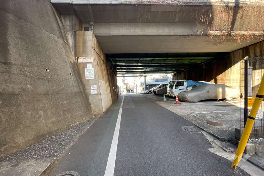 敷地の西側前面道路（南側から）